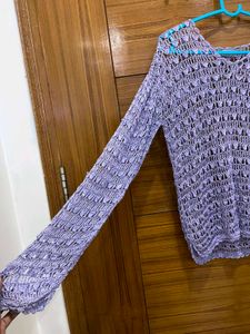 Sheer Crochet Knit Top
