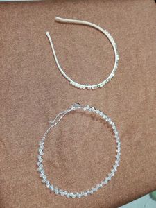 Sparkling Beaded tiara and head band set