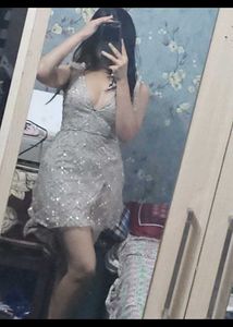 Vintage Y2K Sparkly Silver Sequin Dress