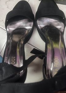 6-inch SUEDE BLACK HIGH HEELS