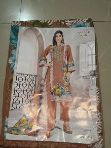 Floral Print Kurta Set Pakistani suit