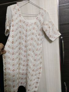 White Sharara Set