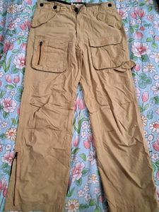 Beige Cargo Pants