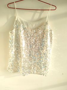 Price Down - Sequin White Top