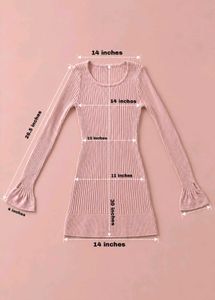 DUSTY PINK RIBBED MINI DRESS