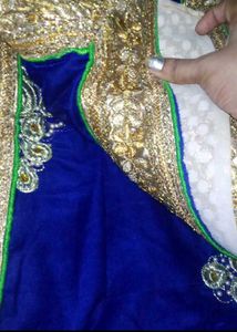 Royal Blue Embellished Saree