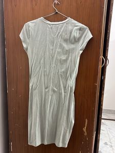 green h&amp;m tshirt dress