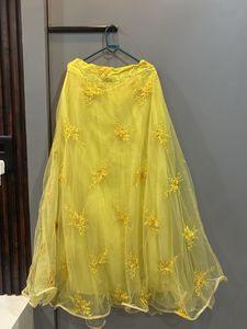 Stunning Yellow Embroidered lehnga set