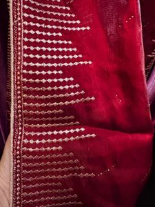 Elegant Pink Kurta Set with Maroon Dupatta