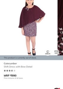 Cute Shift Dress with Bow