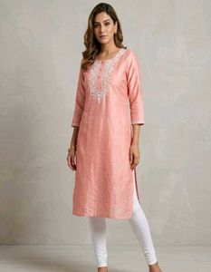 Elegant Pink Kurta Set with Embroidery