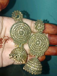 Gold-toned Jhumka Earrings