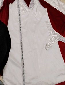 Vintage Satin Slip &amp; Thong Set