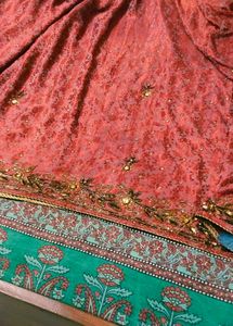 pure crap bridal designer Embroidered sare