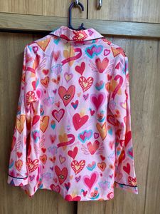 Lovely Pink Hearts Night Suit
