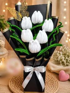 Artificial Tulip Bouquet with Butterfly