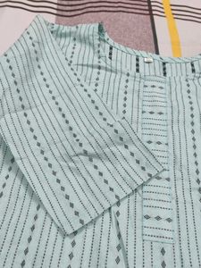 Light Blue Striped Kurta