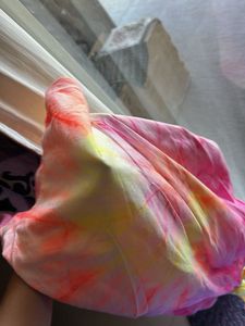 Vibrant Tie-Dye T-Shirt with Knot Detail