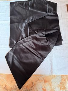 Black satin skirt