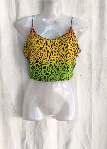 I. Vibrant Leopard Print Crop Top