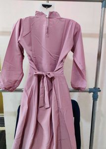Elegant Pleated Neck Dress+ free delivery+gift