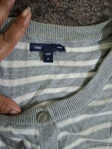GAP Striped Knit Cardigan