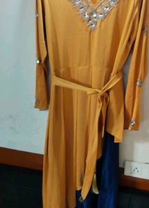 Stylish Mustard Ethnic Gown