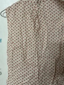 Women's Cream &amp; Red Print Sleeveless Top