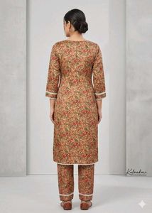 Floral Print satin kurta pant