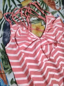 Coral Chevron Tank Top