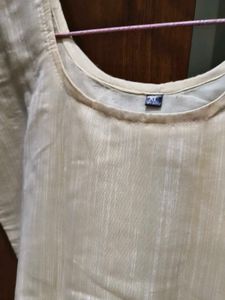 Elegant Cream Kurta &amp; poncho