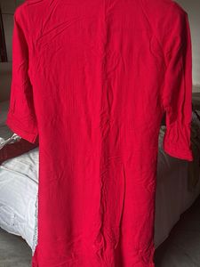 Vibrant Rani pink Mandarin Collar Kurta