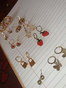 Set Of 9 Pair Earrings Western