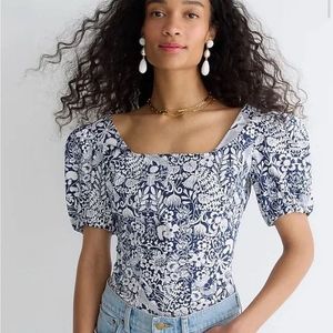 Chic Puff Sleeve Floral Top