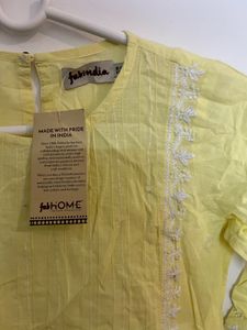 Elegant Yellow Embroidered Kurta
