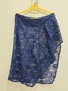 Navy Lace Skirt