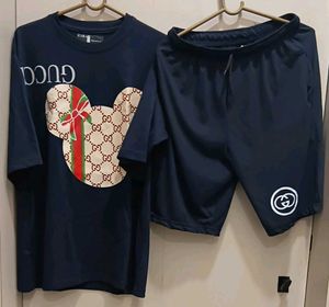 Men's Graphic T-Shirt and Shorts Set