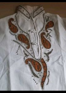 Men's White Kurta Pajama Set
