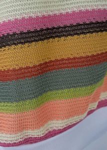 Colorful Striped Knit crop Top