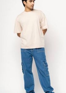 Freakins Men's Relaxed Fit Cargo Jeans