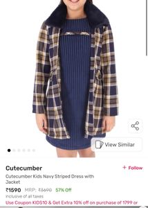Dress With Overcoat For Kids