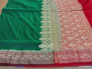Banarsi Silk Saree Plain Border Pallu Sare