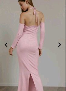 Pink Twist Front  Maxi dress