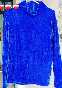 Royal Blue Velvet Top
