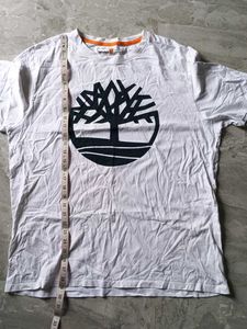 Timberland Men's White Graphic T-Shirt