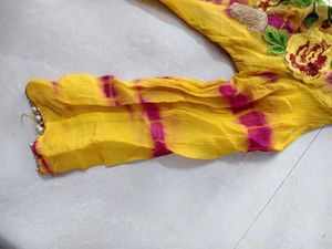 Vibrant Yellow Embroidered Kurta Set