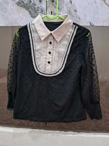Sheer Polka Dot Blouse