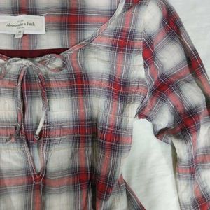 Abercrombie &amp; Fitch Plaid Babydoll Tunic Top