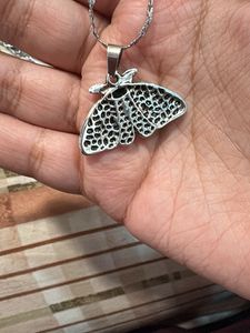 Gothic Moth Pendant Necklace