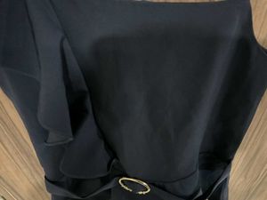 Navy blue one shoulder top